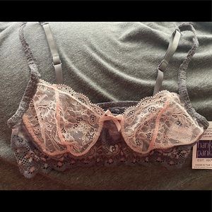 Hanky Panky grey/pink lace bralette!